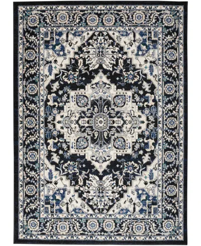 Nourison Home Passion Psn33 5'3"x7'3" Area Rug In Black