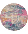 Nourison Home Passion Psn36 5'x5' Round Area Rug In Multi