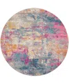 Nourison Home Passion Psn36 5'x5' Round Area Rug In Ivory