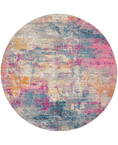 Nourison Home Passion Psn36 5'x5' Round Area Rug In Multi
