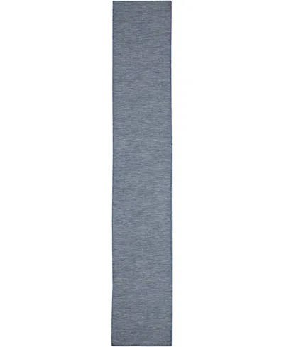 Nourison Home Positano Pos01 2'2"x12' Runner Area Rug In Blue