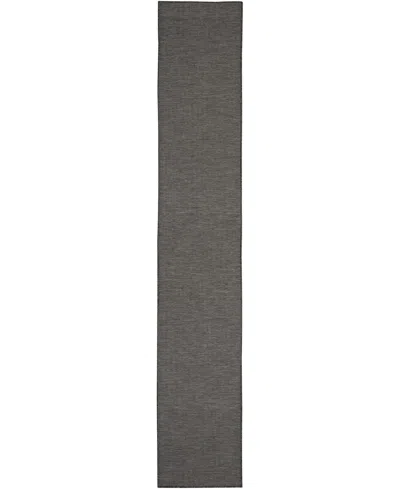 Nourison Home Positano Pos01 2'2"x12' Runner Area Rug In Charcoal