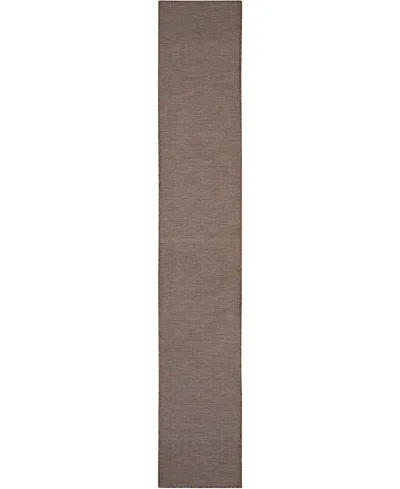 Nourison Home Positano Pos01 2'2"x12' Runner Area Rug In Taupe