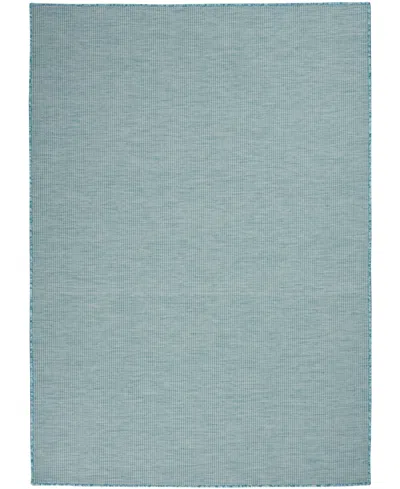 Nourison Home Positano Pos01 4'x6' Area Rug In Aqua