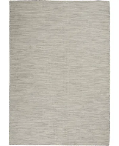 Nourison Home Positano Pos01 5'x7' Area Rug In Silver