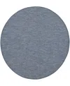 Nourison Home Positano Pos01 6'x6' Round Area Rug In Blue