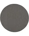 Nourison Home Positano Pos01 6'x6' Round Area Rug In Charcoal