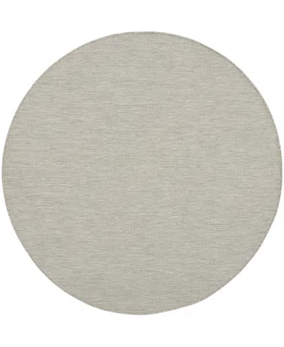 Nourison Home Positano Pos01 6'x6' Round Area Rug In Silver