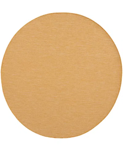 Nourison Home Positano Pos01 6'x6' Round Area Rug In Yellow
