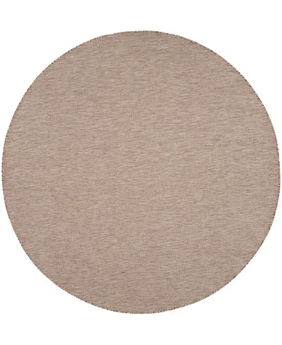 Nourison Home Positano Pos01 8'x8' Round Area Rug In Beige