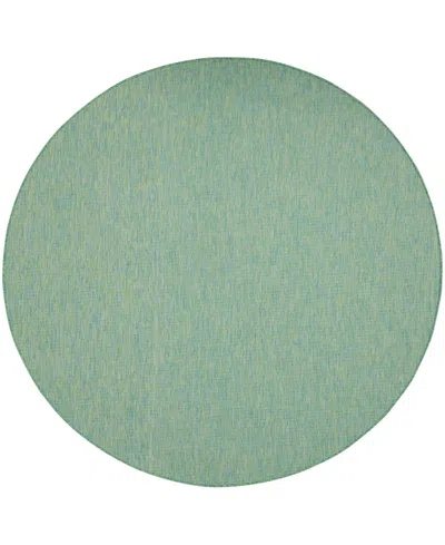 Nourison Home Positano Pos01 8'x8' Round Area Rug In Green