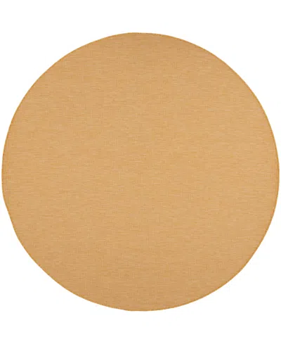 Nourison Home Positano Pos01 8'x8' Round Area Rug In Yellow