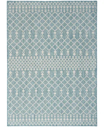 Nourison Home Positano Pos02 4'x6' Area Rug In Aqua