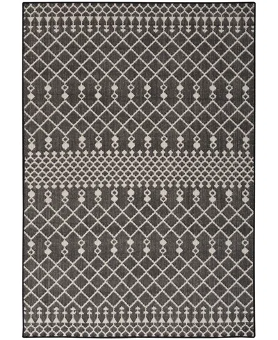 Nourison Home Positano Pos02 4'x6' Area Rug In Black