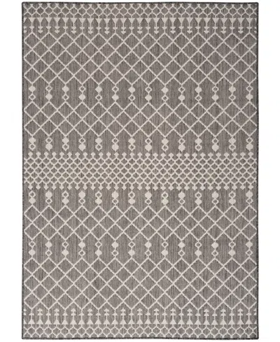 Nourison Home Positano Pos02 5'x7' Area Rug In Charcoal