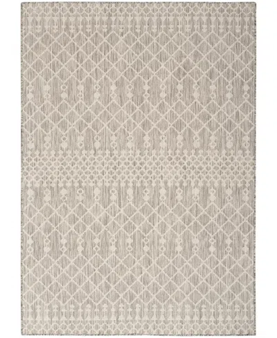 Nourison Home Positano Pos02 5'x7' Area Rug In Silver