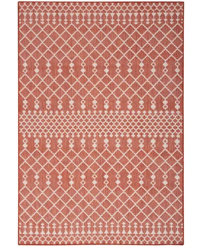 Nourison Home Positano Pos02 7'x10' Area Rug In Terracotta