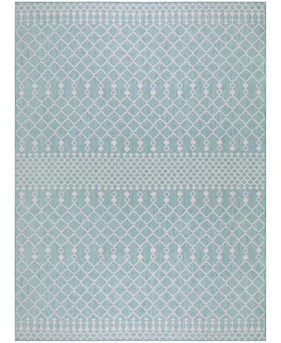 Nourison Home Positano Pos02 8'x10' Area Rug In Aqua