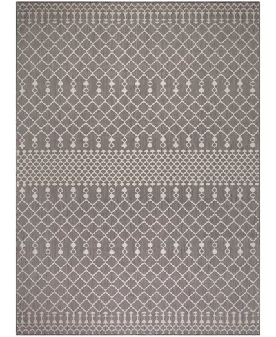 Nourison Home Positano Pos02 8'x10' Area Rug In Charcoal