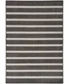 Nourison Home Positano Pos03 7'x10' Area Rug In Black