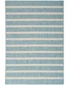 Nourison Home Positano Pos03 4'x6' Area Rug In Aqua,ivory
