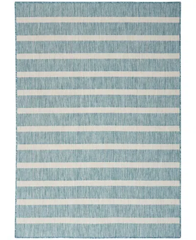 Nourison Home Positano Pos03 4'x6' Area Rug In Aqua,ivory