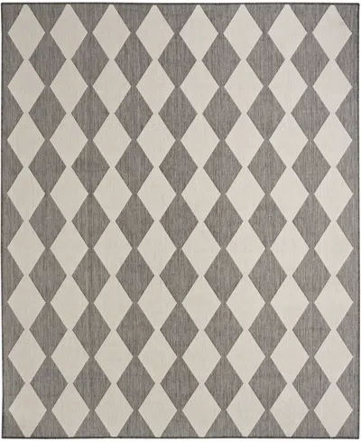 Nourison Home Positano Pos04 5'x7' Area Rug In Charcoal