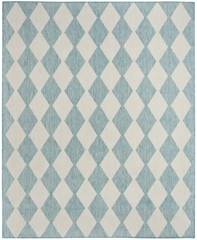 Nourison Home Positano Pos04 7'x10' Area Rug In Aqua