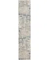 Nourison Home Quarry Qua01 2'2"x12' Runner Area Rug In Ivory,gray