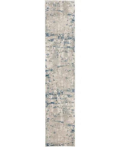 Nourison Home Quarry Qua01 2'2"x12' Runner Area Rug In Ivory,gray