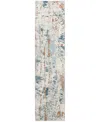 Nourison Home Quarry Qua01 2'2"x7'6" Runner Area Rug In Beige,blue