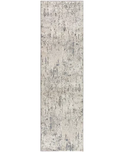 Nourison Home Quarry Qua01 2'2"x7'6" Runner Area Rug In Ivory,blue