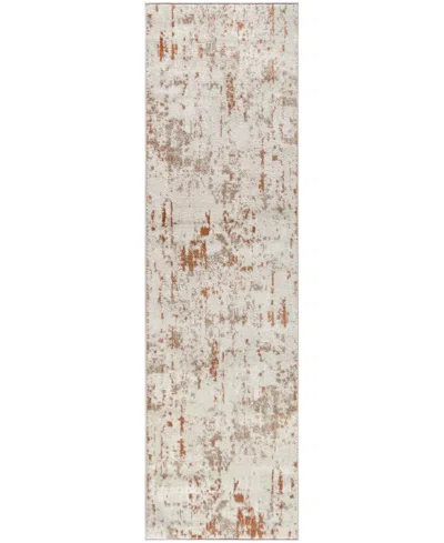 Nourison Home Quarry Qua01 2'2"x7'6" Runner Area Rug In Ivory,rust