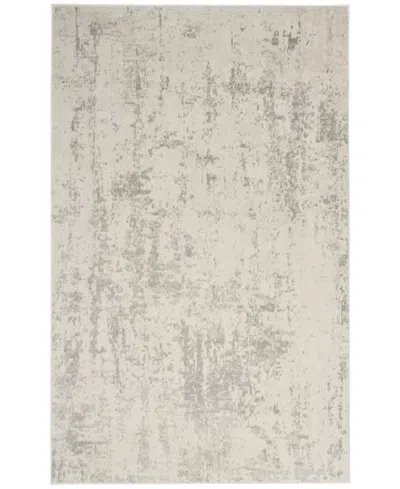 Nourison Home Quarry Qua01 3'9"x5'9" Area Rug In Cream,gray