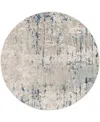 Nourison Home Quarry Qua01 4'x4' Round Area Rug In Ivory,gray