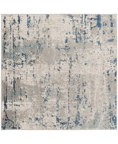 Nourison Home Quarry Qua01 4'x4' Square Area Rug In Ivory,gray