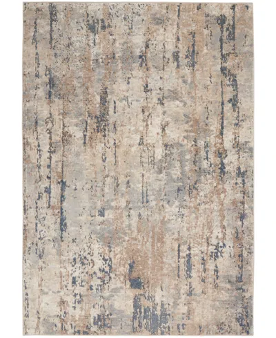 Nourison Home Quarry Qua01 5'3"x7'3" Area Rug In Beige,gray