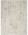 Nourison Home Quarry Qua01 7'10"x9'10" Area Rug In Cream,gray