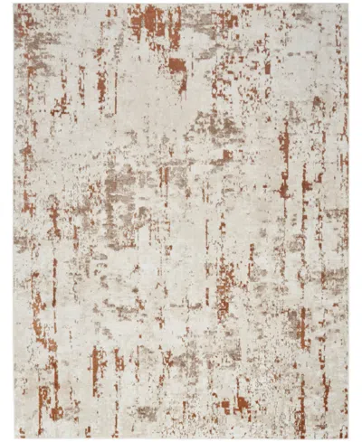 Nourison Home Quarry Qua01 7'10"x9'10" Area Rug In Ivory,rust