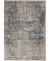 Nourison Home Quarry Qua02 3'9"x5'9" Area Rug In Blue,beige