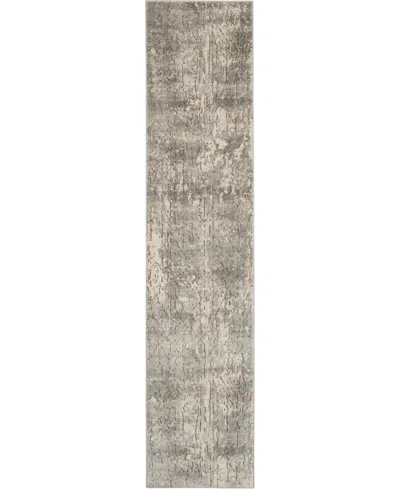 Nourison Home Quarry Qua03 2'2"x7'6" Runner Area Rug In Beige,gray