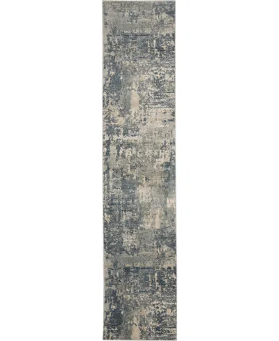 Nourison Home Quarry Qua04 2'2"x7'6" Runner Area Rug In Gray,beige