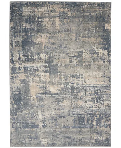 Nourison Home Quarry Qua04 3'9"x5'9" Area Rug In Gray,beige