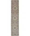 Nourison Home Quarry Qua05 2'2"x10' Runner Area Rug In Beige,gray