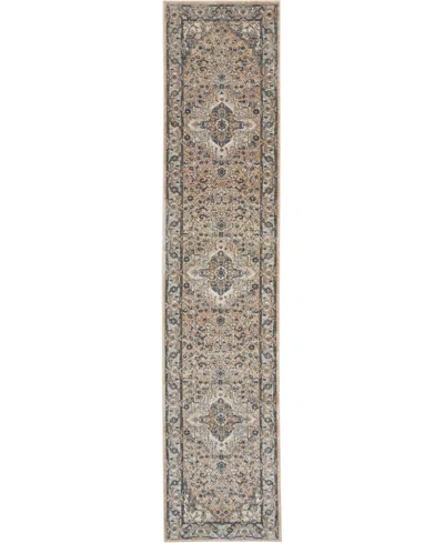 Nourison Home Quarry Qua05 2'2"x10' Runner Area Rug In Beige,gray