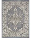 Nourison Home Quarry Qua05 3'9"x5'9" Area Rug In Blue