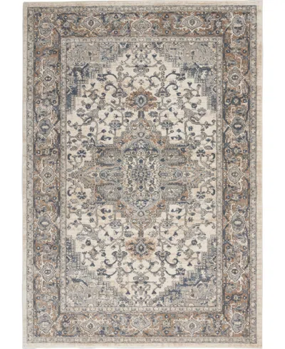 Nourison Home Quarry Qua05 3'9"x5'9" Area Rug In Ivory,gray