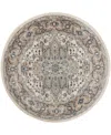 Nourison Home Quarry Qua05 4'x4' Round Area Rug In Ivory,gray