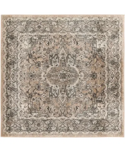 Nourison Home Quarry Qua05 4'x4' Square Area Rug In Beige,gray