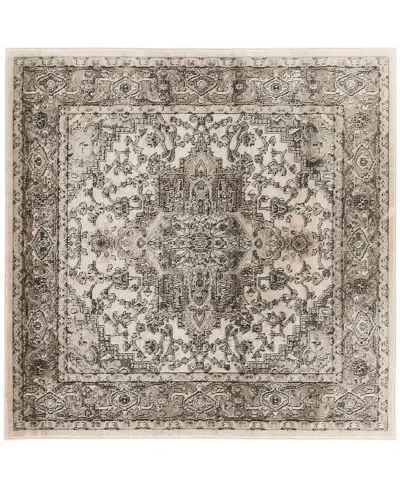 Nourison Home Quarry Qua05 4'x4' Square Area Rug In Ivory,gray